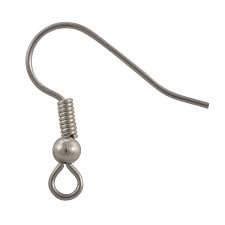 french hook wire with bead 19mm