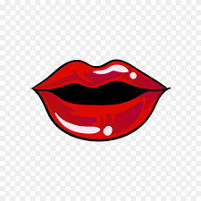 kiss mouth lips sticker on transpa