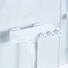 Black Tub Faucet With Handheld Shower