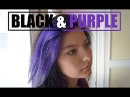 Putting streaks in your hair is a great way to add color to your hair without fully committing to a new color. How To Dye Your Hair Black And Purple Youtube