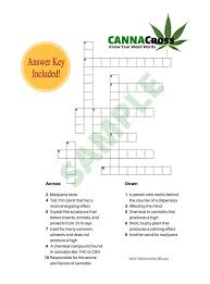 Cans Crossword Puzzle Weed