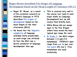 Roger Brown Described Five Stages Of Language Development