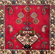 handmade persian shiraz rug 70x70cm