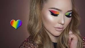 pride tribute rainbow eyes makeup