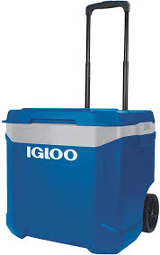 Igloo 60 quart ice cube marine cooler. Amazon Com Igloo Latitude 60qt Roller Cooler Sapphire Blue Garden Outdoor
