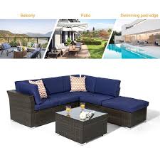 Sectional Sofa Sets With Tempered Glass