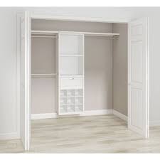8ft white wood closet kit whalen