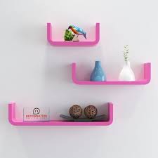 Round Corner Floating Wall Racks