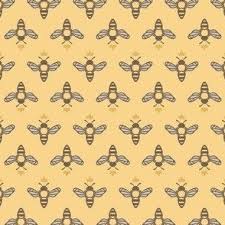 queen bee with crown fabric wallpaper