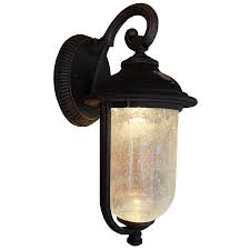Superhunter Photocell 14 In H Rustic Bronze Led Outdoor Wall Light In The Outdoor Wall Lights Department At Lowes Com