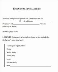 House Cleaning Contract Template Wilkesworks