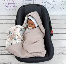 Car Seat Blanket 100 Cotton Hooded Car