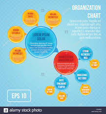 Organizational Chart Infographic Business Bubbles Circle