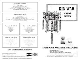kin wah chop suey menu in kaneohe