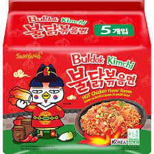 Samyang Buldak Hot Chicken Kimchi Ramen, Multi pack 5×145g - NikanKitchen  (日韓台所) gambar png