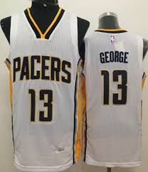 Paul george might not take the court for the indiana pacers after suffering a brutal injury to the lower part of his right leg, but the team will most second high profile jersey change for next season. Indiana Pacers 24 Paul George Revolution 30 Swingman White Jersey On Sale For Cheap Wholesale From China