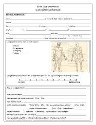 New Patient Intake Form Word Active Edge Chiro Just