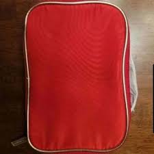clarins red cosmetic makeup bag ebay