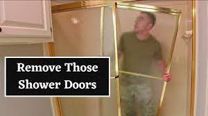 how to remove shower doors and frame