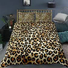 leopard print duvet quilt cover set