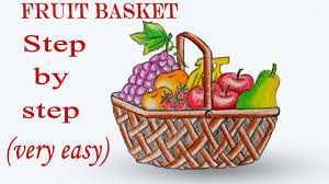 How To Draw Fruit Basket Step By Step Very Easy Art Video