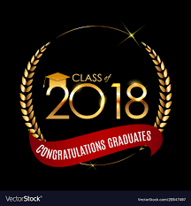 Congratulations On Graduation 2018 Class Vector Image