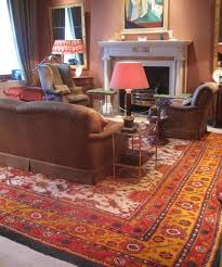 222 a 19th century oushak carpet in a