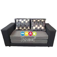 promo sofabed sofa bed minimalis abu