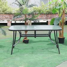 Tempered Glass Dining Table Garden