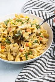 To me, this meal just screams comfort! Instant Pot Cheesy Chicken Noodles And Vegetables The Blond Cook