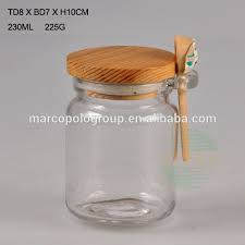 Whole Glass Jar With Bamboo Spoon