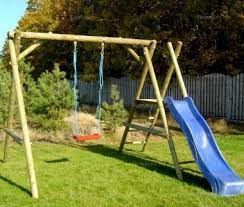 Wooden Swing Set 617 Slide Swing