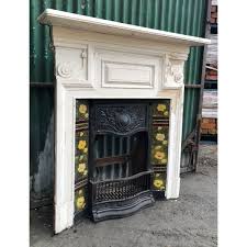 Fireplace Cast Iron Yellow Flower