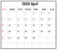 Malaysia 2020 public holiday calendar. Printable April 2020 Calendar Pdf Free Template