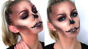 easy glam skull halloween makeup