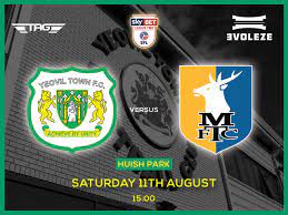 Month and town flat logo design. Yeovil Town Fc Concept Match Day Artwork Set With Sponsorship