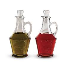 classic set of 2 vintage glass olive
