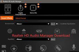 realtek hd audio manager for