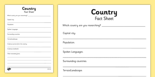 Country Factsheet Writing Template Country Factsheet Places Factsheet