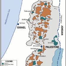 The blue portion is israel, the rest is all arab lands. Map Of Areas A B And C After Oslo Ii Download Scientific Diagram