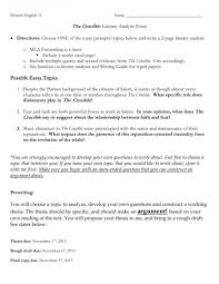 analytical essay topics for the crucible experiment percent water ohio state essay