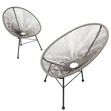 Check spelling or type a new query. Sirio Hidalgo Wicker Patio Chairs 2pk Grey The Home Depot Canada