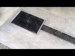 garage floor drainage system by