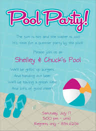 Pool Party Free Online Invitations Birthday Party Invitations
