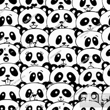 seamless pattern with panda cute panda