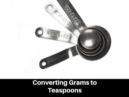 converting grams to teaspoons