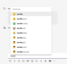 microsoft teams emoji shortcuts