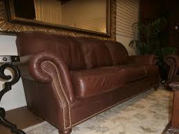 ethan allen leather sofa at the missing