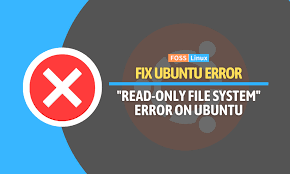read only file system error on ubuntu