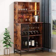 auromie wine bar cabinet freestanding